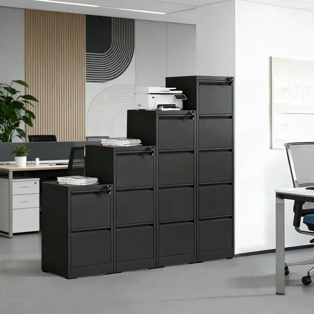 Alt view image 2 of 7 - 3 Drawer File Cabinet with Lock, Metal Filing Cabinets for Home Office | Vertical File Cabinet Heavy Duty Steel Office Storage Cabinet for Letter/Legal/A4 Size Files, Easy Assembly