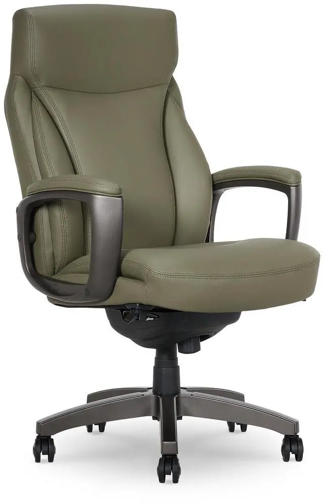 Main image of La-Z-Boy Arcadian Ergonomic Bonded Leather Swivel Executive Chair, Olive