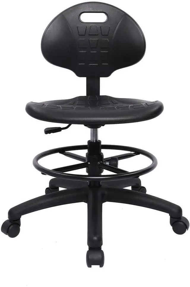 Main image of ® Polyurethane Drafting Lab Stool Chair, 18" Adjustable Footring, 8" Adjustable Height, 450 lbs seat Capacity, Heavy Duty, Shipped Within 24 Hours Med. Bench Height(Standard Caster)
