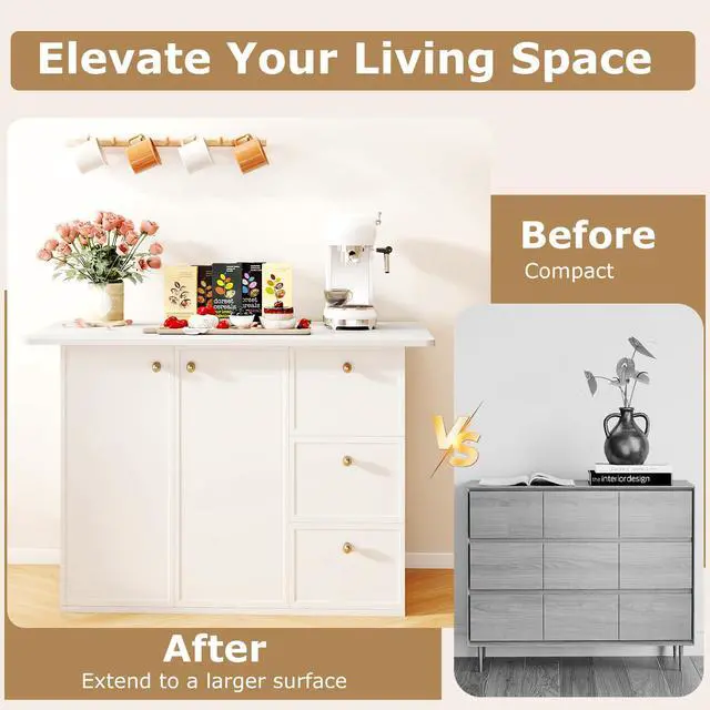 Alt view image 7 of 7 - Universal Wood Table Top, 48 x 30 inch Solid One-Piece Desk top for Standard & Sit to Stand Height Adjustable Home Office Desk Frame, Rectangular Countertop Tabletop with 2 Cable Holes, White