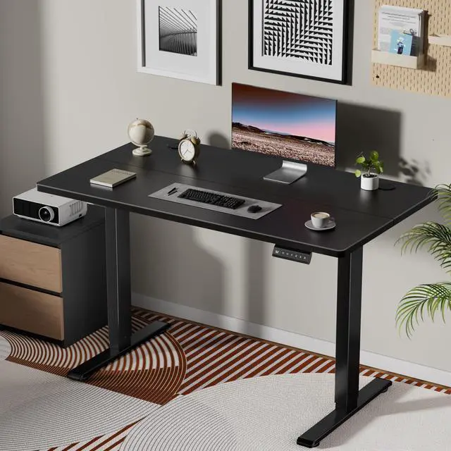 Alt view image 2 of 6 - Dual Motor Electric Standing Desk Frame, Height Adjustable Table Legs for Max 44 x 70.8 Desktop with 330lbs Capacity, Ergonomic Sit Stand Up Desk Base for Home Office, Black Frame Only