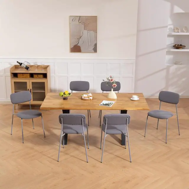 Alt view image 2 of 7 - Reception Chair Set of 4, Stackable Waiting Room Seating for Office, Lobby, and Guest Use, Grey