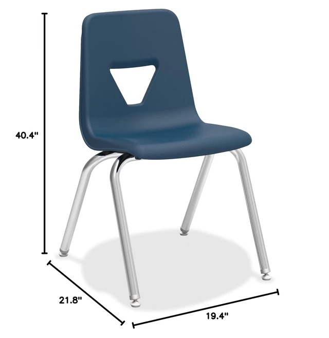 Alt view image 3 of 4 - LLR99890 18 Seat-Height Stacking Student Chairs - 4/CT
