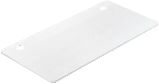 Main image of Universal Wood Table Top, 48 x 24 inch Solid One-Piece Desk top for Standard & Sit to Stand Height Adjustable Home Office Desk Frame, Rectangular Countertop Tabletop with 2 Cable Holes, White
