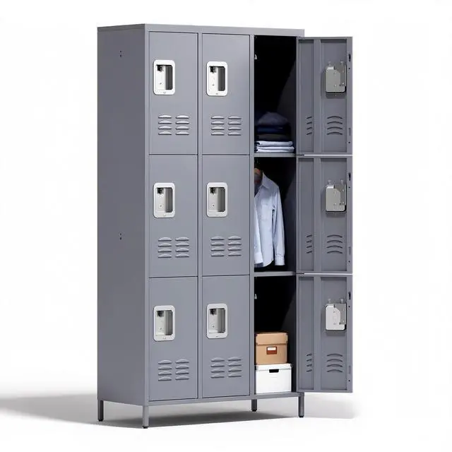 Main image of 72" Height Metal Lockers for Employees with 9 Door,Heavy Duty | Steel Storage Locker for Home Office School Gym Garage,Locker with Lock for Sports,Employees,Assembly Required