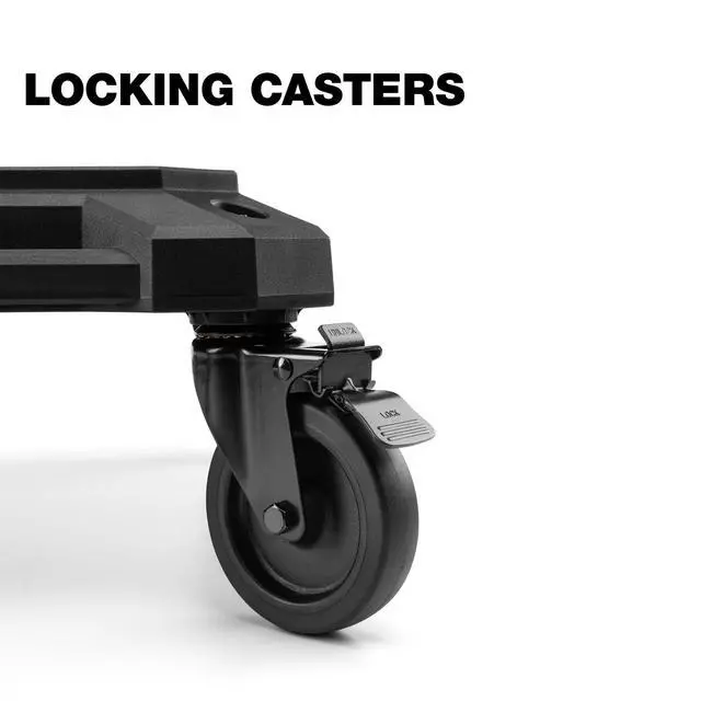 Alt view image 3 of 7 - StackTech 4-Wheel Cart Tool Box Dolly with 4 Locking Casters | Heavy-Duty Rolling Base with Automatic Lock System & Tie-Down Points, Fits StackTech Toolboxes, Organizers & Coolers