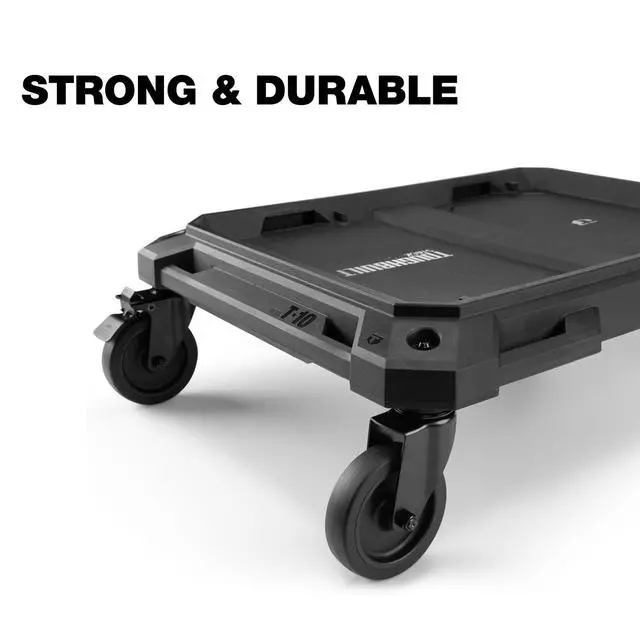 Alt view image 5 of 7 - StackTech 4-Wheel Cart Tool Box Dolly with 4 Locking Casters | Heavy-Duty Rolling Base with Automatic Lock System & Tie-Down Points, Fits StackTech Toolboxes, Organizers & Coolers
