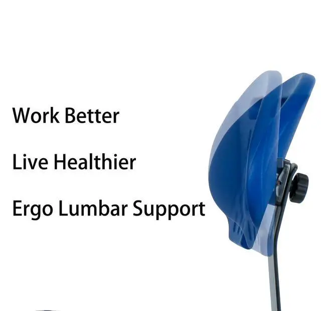 Alt view image 3 of 7 - ® Deluxe Polyurethane Drafting Lab Stool Chair, 18" Adjustable Footring, 10" Adjustable Height, 450 lbs seat Capacity, Heavy Duty (Blue)