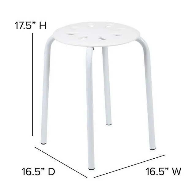 Alt view image 2 of 7 - Plastic Nesting Stack Stools-School/Home | 17.5"Height, Assorted Colors (5 Pack)