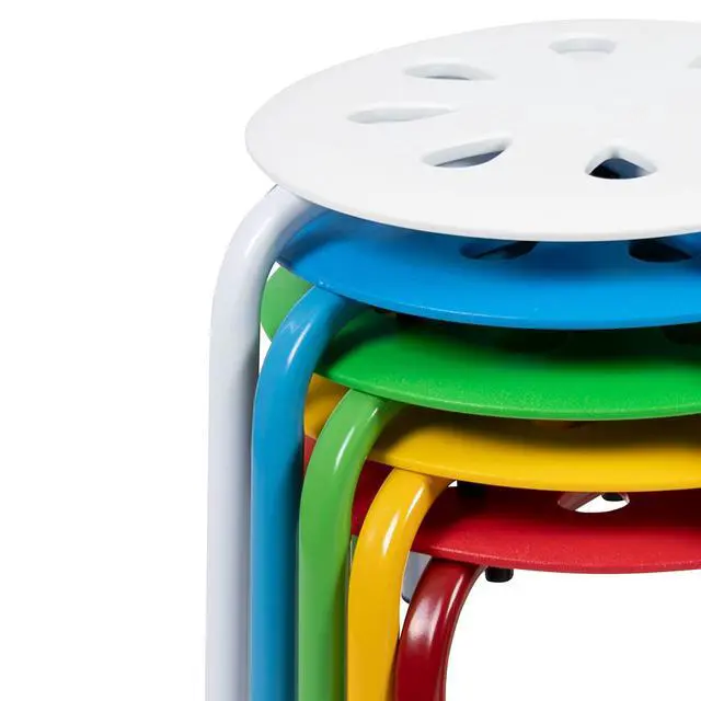 Alt view image 7 of 7 - Plastic Nesting Stack Stools-School/Home | 17.5"Height, Assorted Colors (5 Pack)