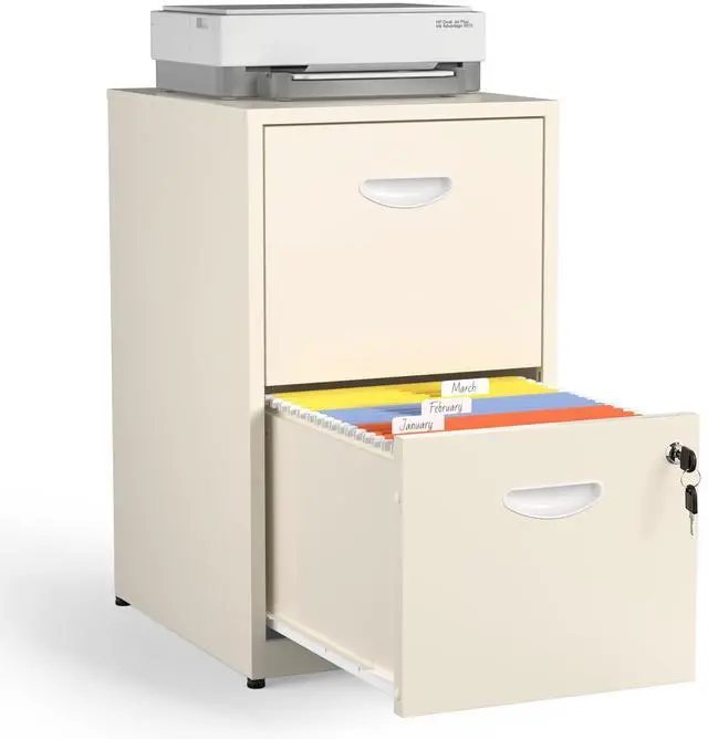 Main image of 2 Drawer File Cabinet with Lock, Metal Filing Cabinet for Office | Small File Cabinets for Home Office, Under Desk Vertical File Cabinet Fit Hanging Files, Letter & A4 Documents
