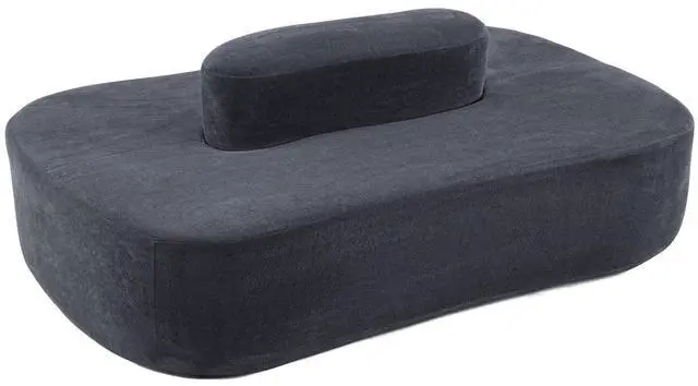 Main image of 71.6'' Double-Sided Plush Waiting Room Bench, Fully Assembled, Seating for 4-6 People, Lobby Furniture for Beauty Salon, SPA & Office Lobby, Dark Gray