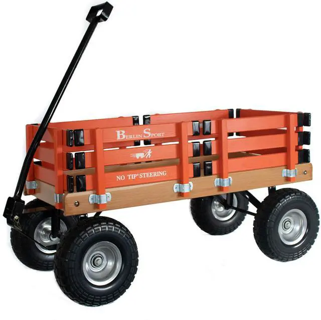 Main image of Berlin Flyer Sport Wagon - Model F410 - Amish Made in Ohio, USA - 10" No-Flat Tires (Orange)