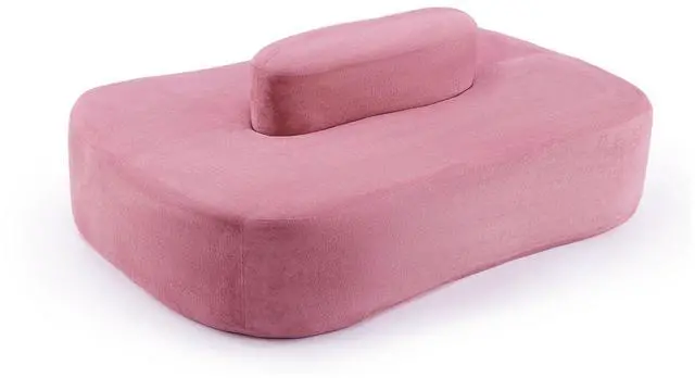 Main image of 71.6'' Double-Sided Plush Waiting Room Bench, Fully Assembled, Seating for 4-6 People, Lobby Furniture for Beauty Salon, SPA & Office Lobby, Pink