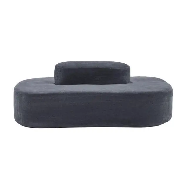 Alt view image 5 of 5 - 71.6'' Double-Sided Plush Waiting Room Bench, Fully Assembled, Seating for 4-6 People, Lobby Furniture for Beauty Salon, SPA & Office Lobby, Dark Gray