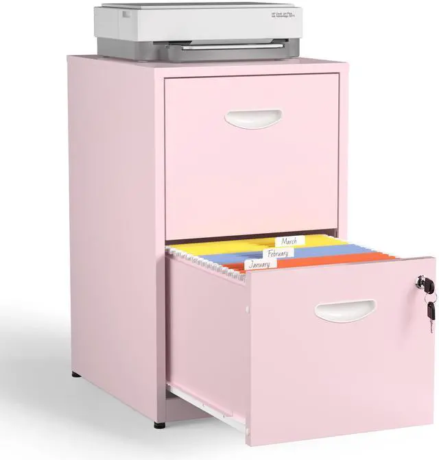 Main image of 2 Drawer File Cabinet with Lock, Metal Filing Cabinet for Office | Small File Cabinets for Home Office, Under Desk Vertical File Cabinet Fit Hanging Files, Letter & A4 Documents