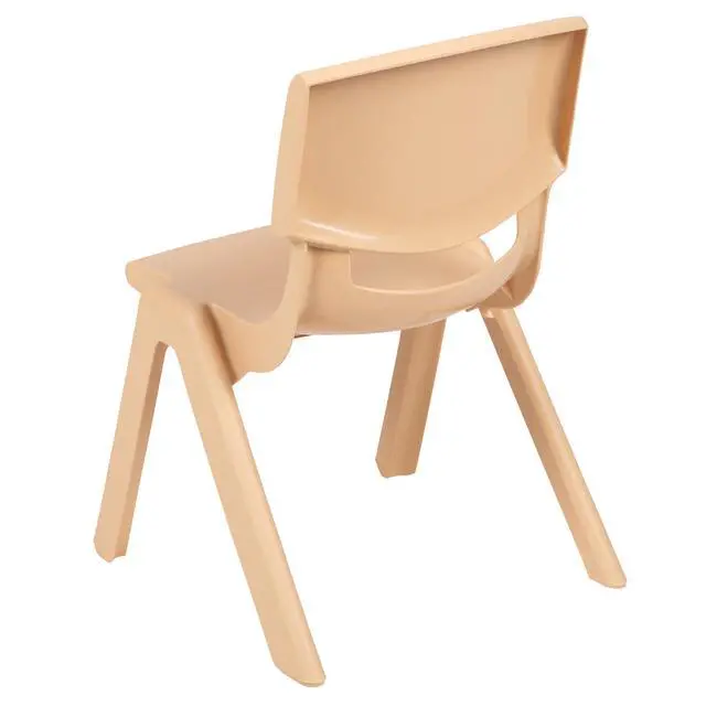 Alt view image 6 of 7 - Natural Plastic Stackable School Chair, 10.5" Seat, 2-Pack | Durable Construction, Commercial Use