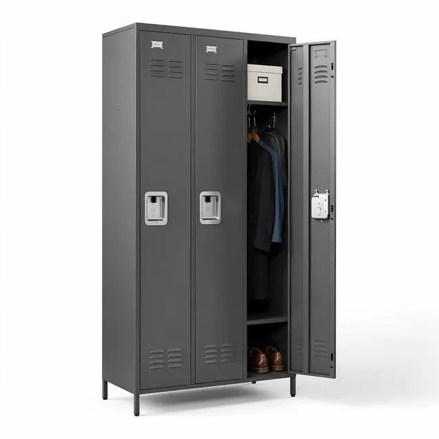 Main image of 72" Height Metal Lockers for Employees with 3 Door,Heavy Duty | Steel Storage Locker with Card Slot for Home Office School Gym Garage,Locker with Lock for Sports,Employees,Assembly Required