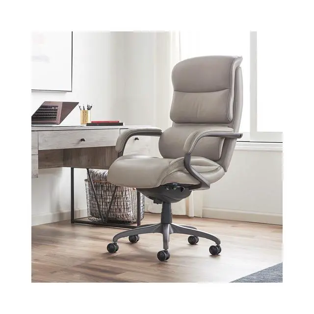 Alt view image 2 of 7 - La-Z-Boy Aberdeen Bonded Leather Executive Chair, Beige