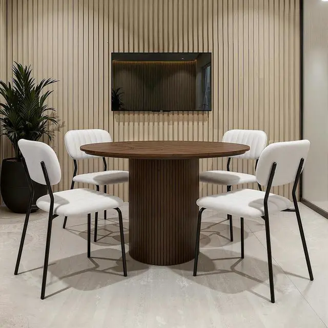 Alt view image 2 of 7 - Stackable Dining Chair Set of 4, Fabric Padded Seat Metal Frame Stacking Chair for Home Kitchen Office Waiting Room Reception Church BanquetWhite