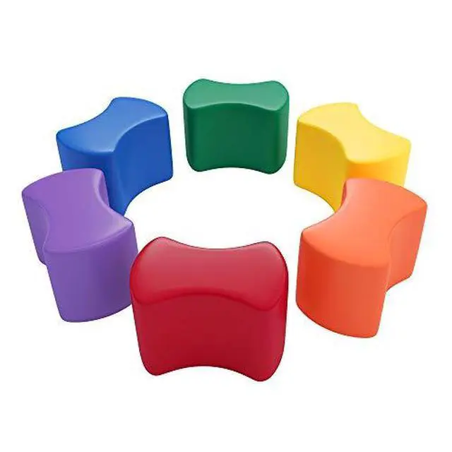 Alt view image 2 of 2 - SoftZone Toddler Modular Stool Set, Flexible Seating, Assorted, 6-Piece | Soft foam with polyurethane cover, GREENGUARD Gold Certified, 2-4 years, lightweight, assembled, classroom flexible seating