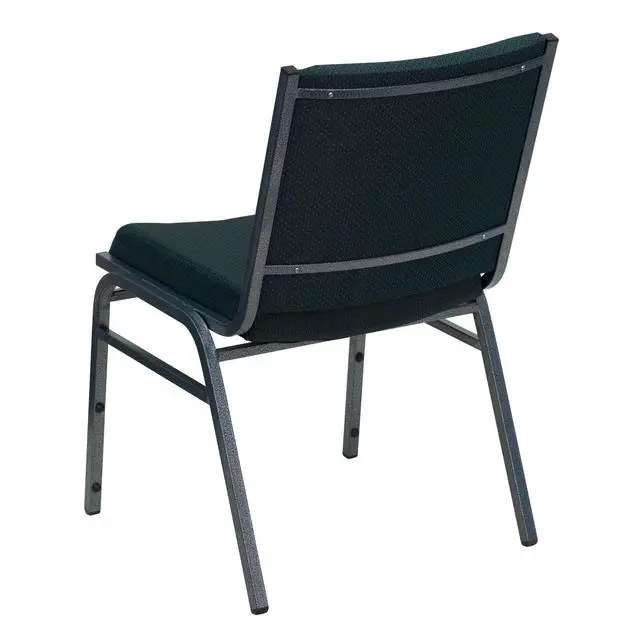 Alt view image 6 of 7 - Heavy Duty Green Patterned Fabric Stack Chair | Fabric Upholstery, Durable Construction, Commercial Use