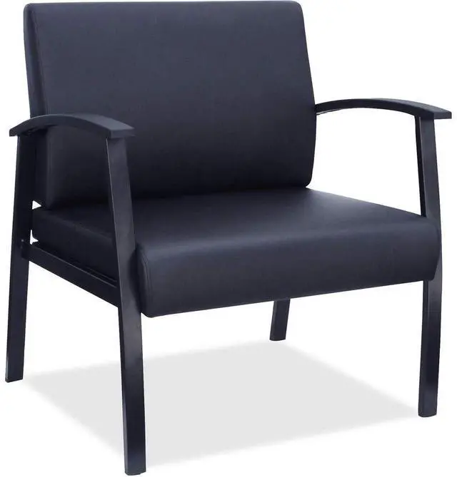 Main image of Big & Tall Black Leather Guest Chair