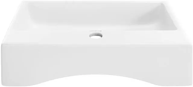 Alt view image 4 of 6 - Claire 20 Rectangle Ceramic Vessel Sink, Matte White