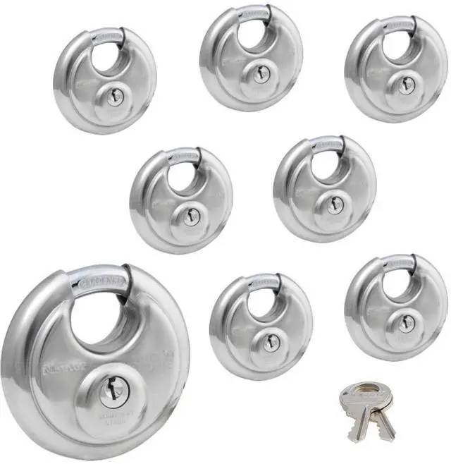 Main image of (8) Keyed Alike Stainless Steel Trailer and Multi Purpose Padlocks w/16 Keys, 40KA-8
