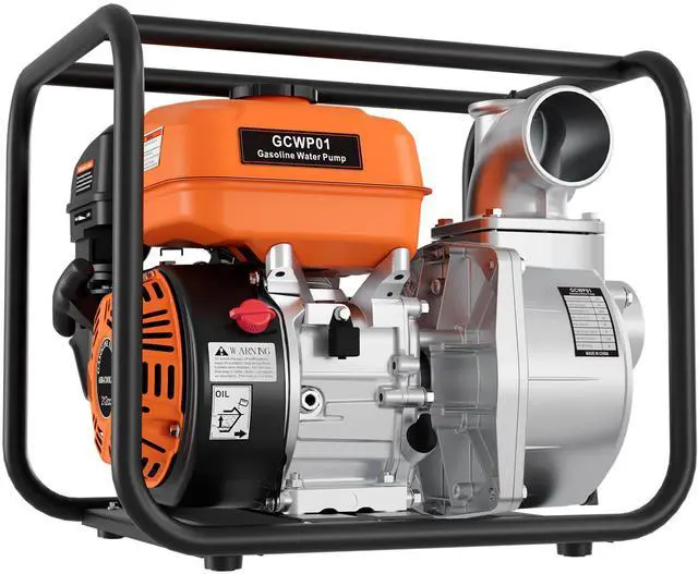 Main image of 3-Inch Gas Water Pump, 212CC 7HP 4-Stroke Engine, 265 GPM Gas Powered Water Pump with 92FT Lift, 26FT Suction, 1.2L/H Fuel consumption, for Irrigation, Flood Drainage, Transfer
