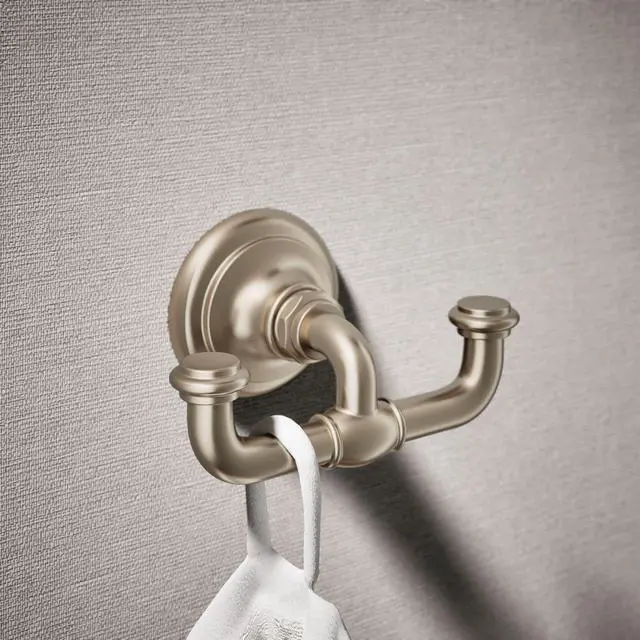 Alt view image 2 of 6 - 72572-BV Artifacts® Double Robe Hook, Vibrant Brushed Bronze