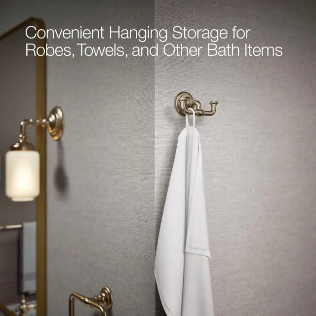 Alt view image 3 of 6 - 72572-BV Artifacts® Double Robe Hook, Vibrant Brushed Bronze