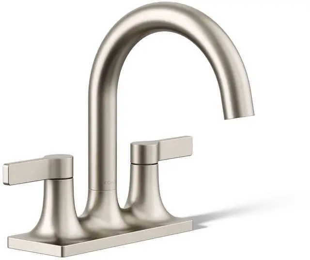 Main image of K-28124-4-BN Venza® Centerset Bathroom Sink Faucet, 3-Hole, 1.2 GPM, Easy Installation, Corrosion Resistant, Vibrant Brushed Nickel