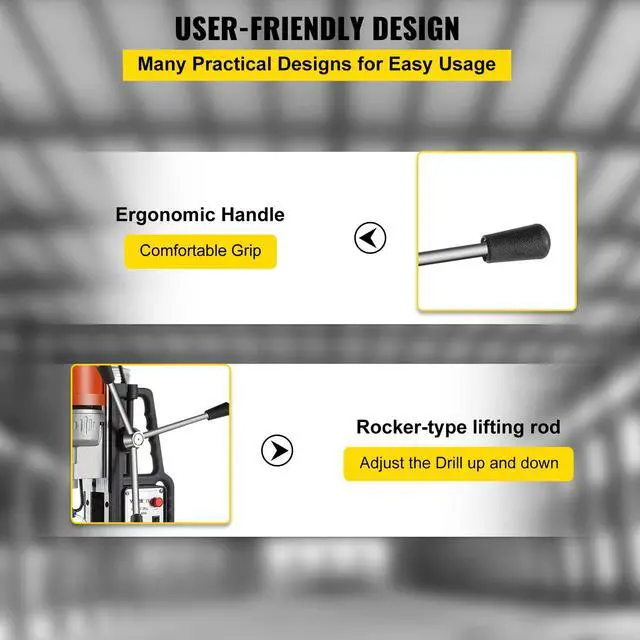 Alt view image 6 of 6 - 1680W MD50 Magnetic Drill 300 RPM Spindle Speed Electric Magnetic Drilling System with 2 Inch Boring Diameter and 2900 LBS Magnet Force