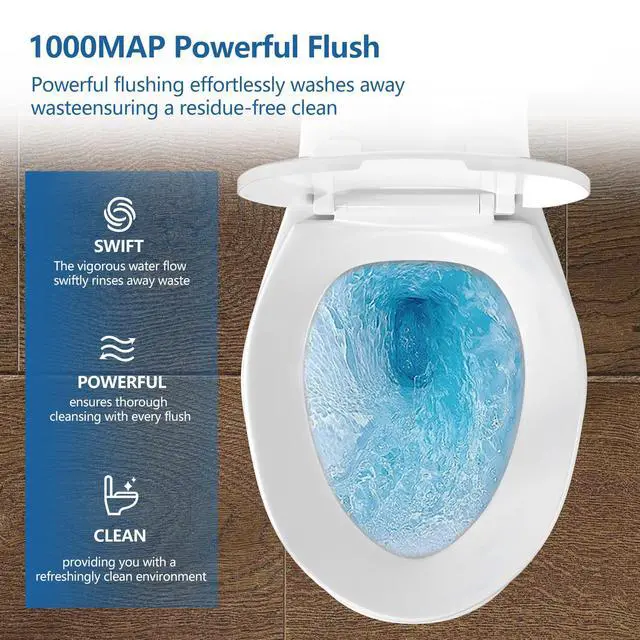 Alt view image 4 of 6 - Tall Toilets for Seniors 21 Inch Extra Tall Toilet with S-trap & Single Flush Tank, High Toilet Bowl with Comfort Chair Seat Suitable for Tall Person