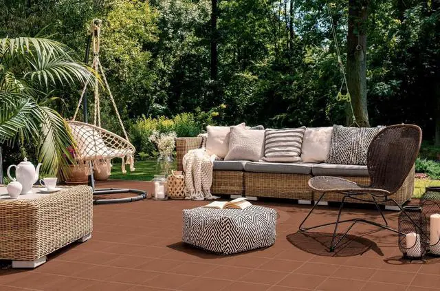 Alt view image 6 of 6 - 6x6 Red Quarry Tile Durable Ceramic Floor Wall Tile Indoor and Outdoor Use,Matte Finish, Non-Slip Surface, Great for Restaurant Hotel Kitchen Spa, Premium Grade- 30 Tile Box