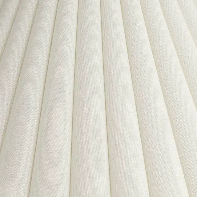 Alt view image 2 of 6 - Set of 2 Box Pleat Empire Lamp Shade (Pre-Assembled) s Antique White Large 6.75" Top x 20.75" Bottom x 10.75" High x 12.5" Slant Spider with Replacement Harp and Finial Fitting
