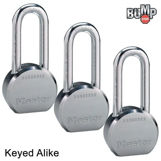 Alt view image 2 of 3 - (3) High Security Pro Series Keyed Alike Padlocks 6230NKALH-3 w/BumpStop Technology