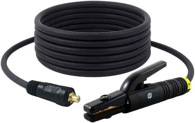 Main image of 150 Amp Welding Electrode Holder Lead Assembly - Dinse 10-25 Connector - #4 AWG 100% Copper Cable (100 FEET)