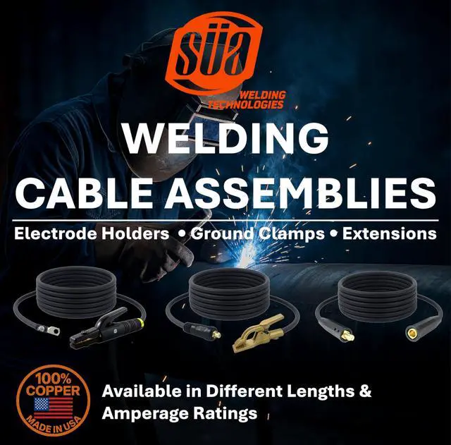 Alt view image 6 of 6 - 150 Amp Welding Electrode Holder Lead Assembly - Dinse 10-25 Connector - #4 AWG 100% Copper Cable (100 FEET)