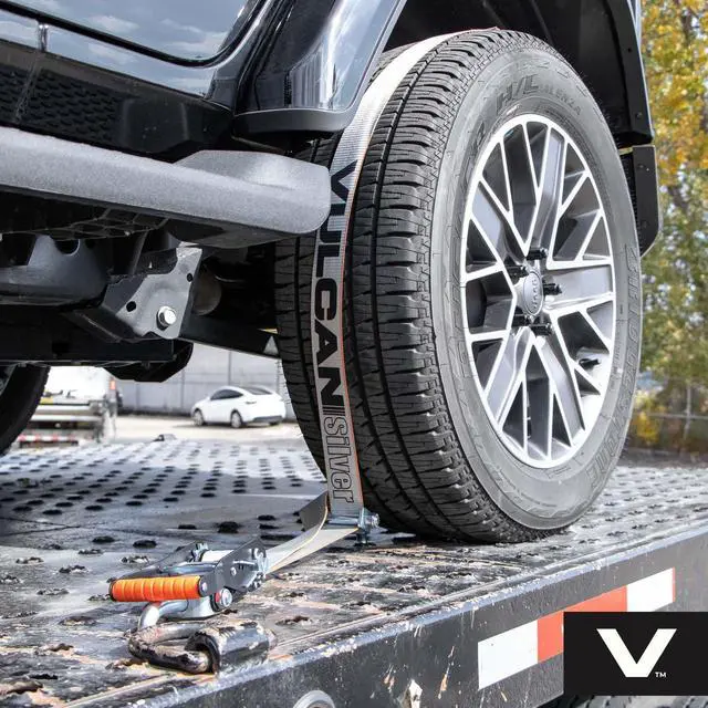 Alt view image 3 of 6 - Autohauler Car Tie Down - Rolling Idler 3-Cleat - 120 Inch - 4 Pack - Silver Series - 3,300 Pound Safe Working Load