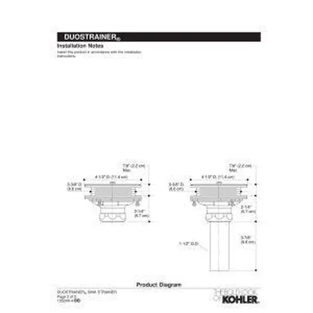 Alt view image 3 of 3 - Duostrainer L/Tailpiece