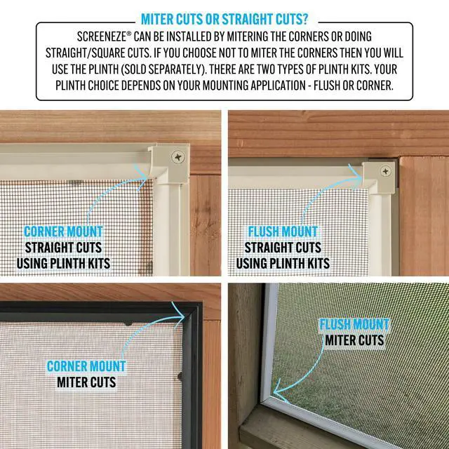 Alt view image 5 of 6 - No-Spline Screened in Porch Kit - 96-in, 5 PK (White) - Aluminum Base & Vinyl Caps - Porch Screening System for Mesh Screen Patio Enclosure Panels