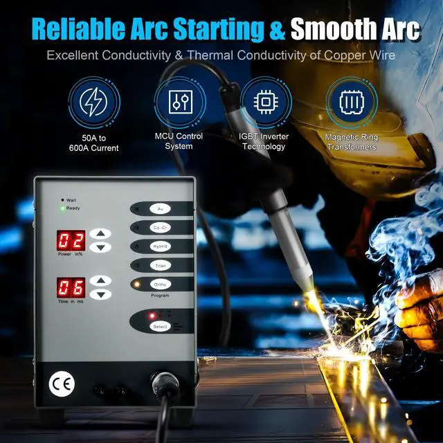 Alt view image 3 of 6 - Jewelry Automatic Spot Welding Machine, 110V 60HZ Pulse Argon Arc Jewelry Spot Welder for Repair Gold and Hardware Workpiece Welding, DIY Jewelry Repair Tool
