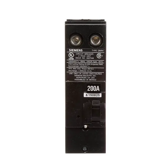 Alt view image 2 of 4 - QN2200RH 200-Amp 2 Pole 240-Volt Circuit Breaker