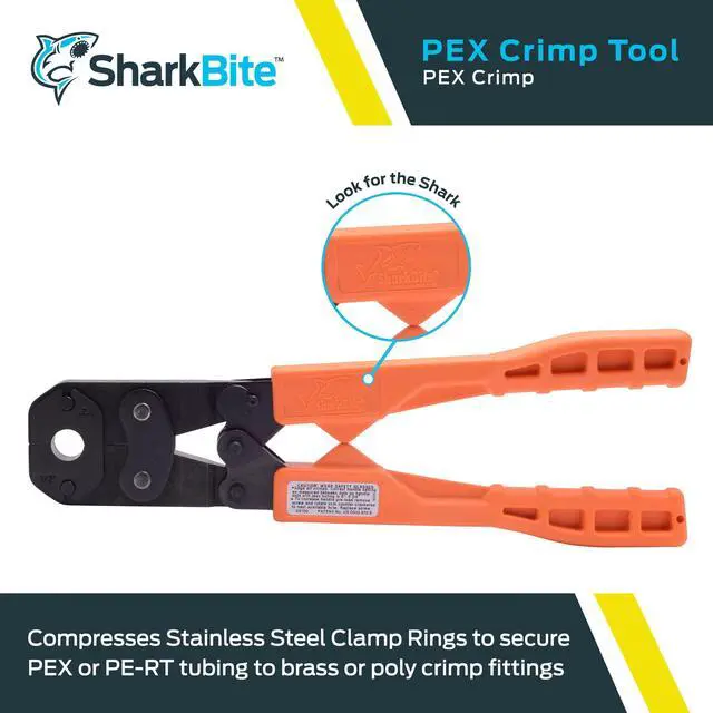 Alt view image 2 of 5 - 3/8 Inch PEX Crimp Tool Multi-Head Kit, Orange Handles, Plumbing Fittings, 23100