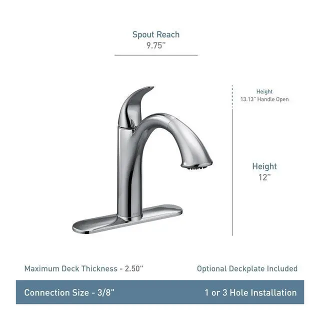 Alt view image 6 of 6 - 7545C Camerist One-Handle Pullout Kitchen Faucet Featuring Power Clean and Reflex, Chrome