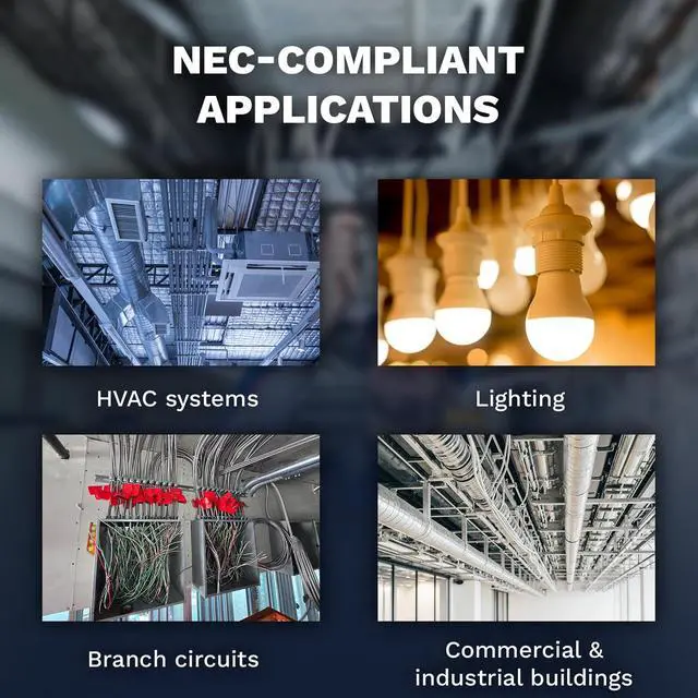 Alt view image 5 of 6 - MC Cable 10/3 - Metal Clad 50ft - Aluminium Armor Solid Copper Conductor - Cable for Indoor 50 Ft