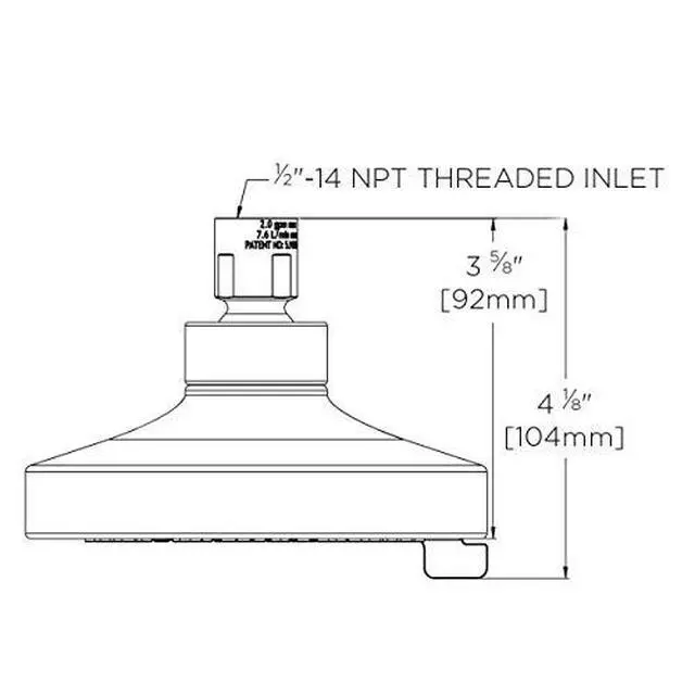 Alt view image 2 of 6 - Polished Chrome, S-6000-E175 Vector Multi-Function Adjustable Shower Head, 1.75 GPM