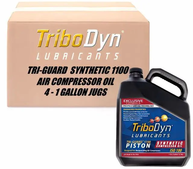 Main image of 8,000-Hour Full Synthetic Non Detergent Air Compressor Oil - TRI-Guard 1100, ISO 100, SAE 30 Piston Compressors- 4-1 Gallon Jugs (4 Gallon Case)